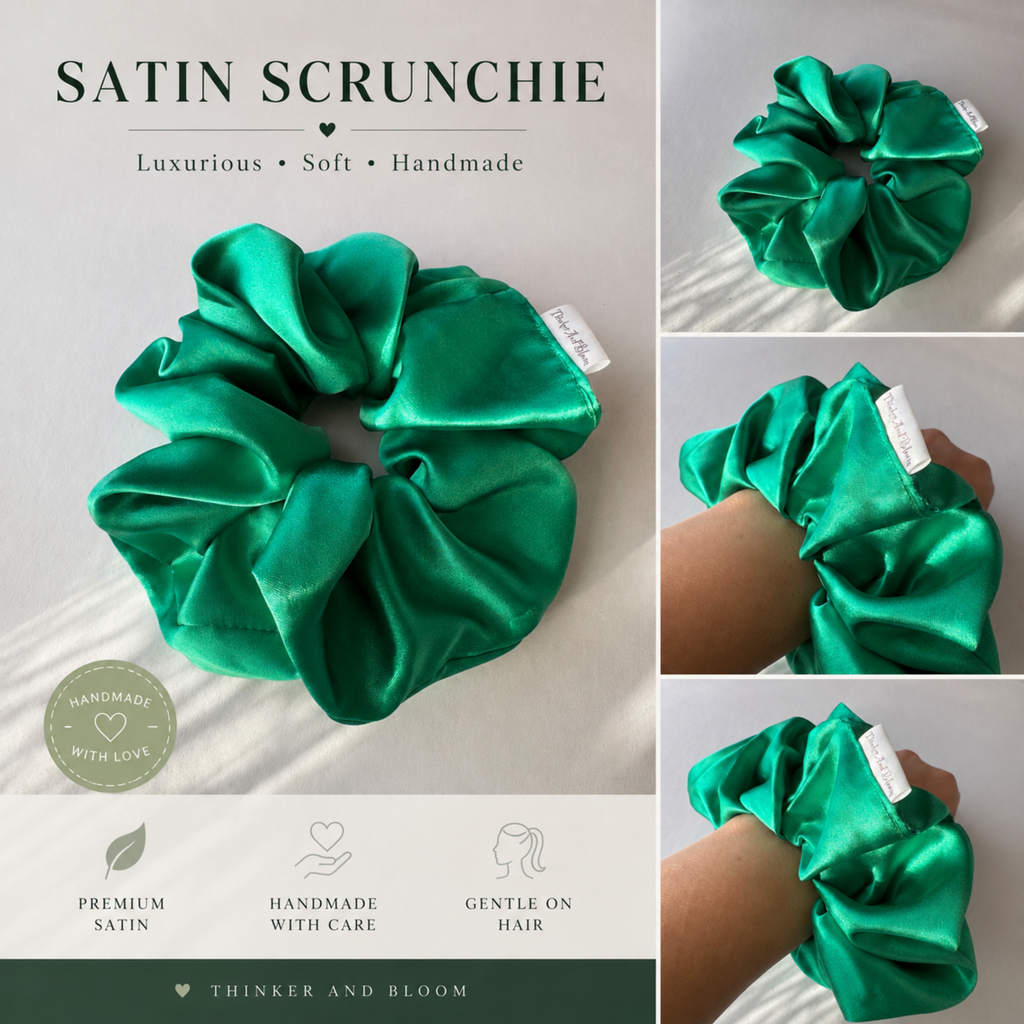 Jade Lux Satin Scrunchie