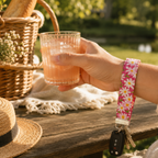 Daisy Pop – Handmade Fabric Wristlet Keychain