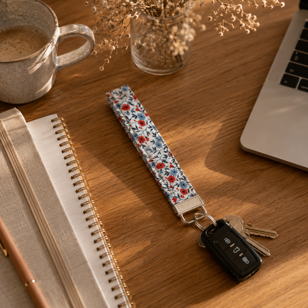 Pocketful of Posies Wristlet Keychain