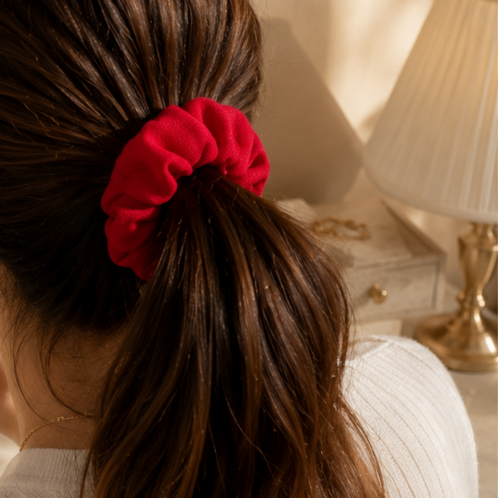 Crimson Flame Scrunchie