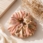 Gilded Blush Satin Scrunchie