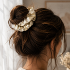 Champagne Gold Satin Scrunchie