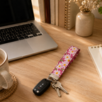 Daisy Pop – Handmade Fabric Wristlet Keychain