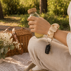 Dusty Pearl Wristlet Keychain