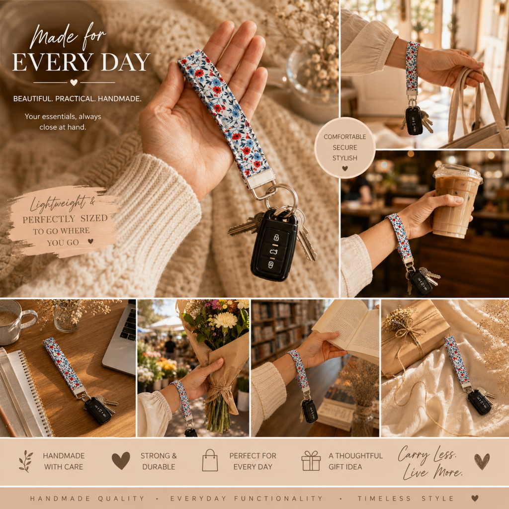 Pocketful of Posies Wristlet Keychain
