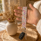 Lavender Field Wristlet Keychain