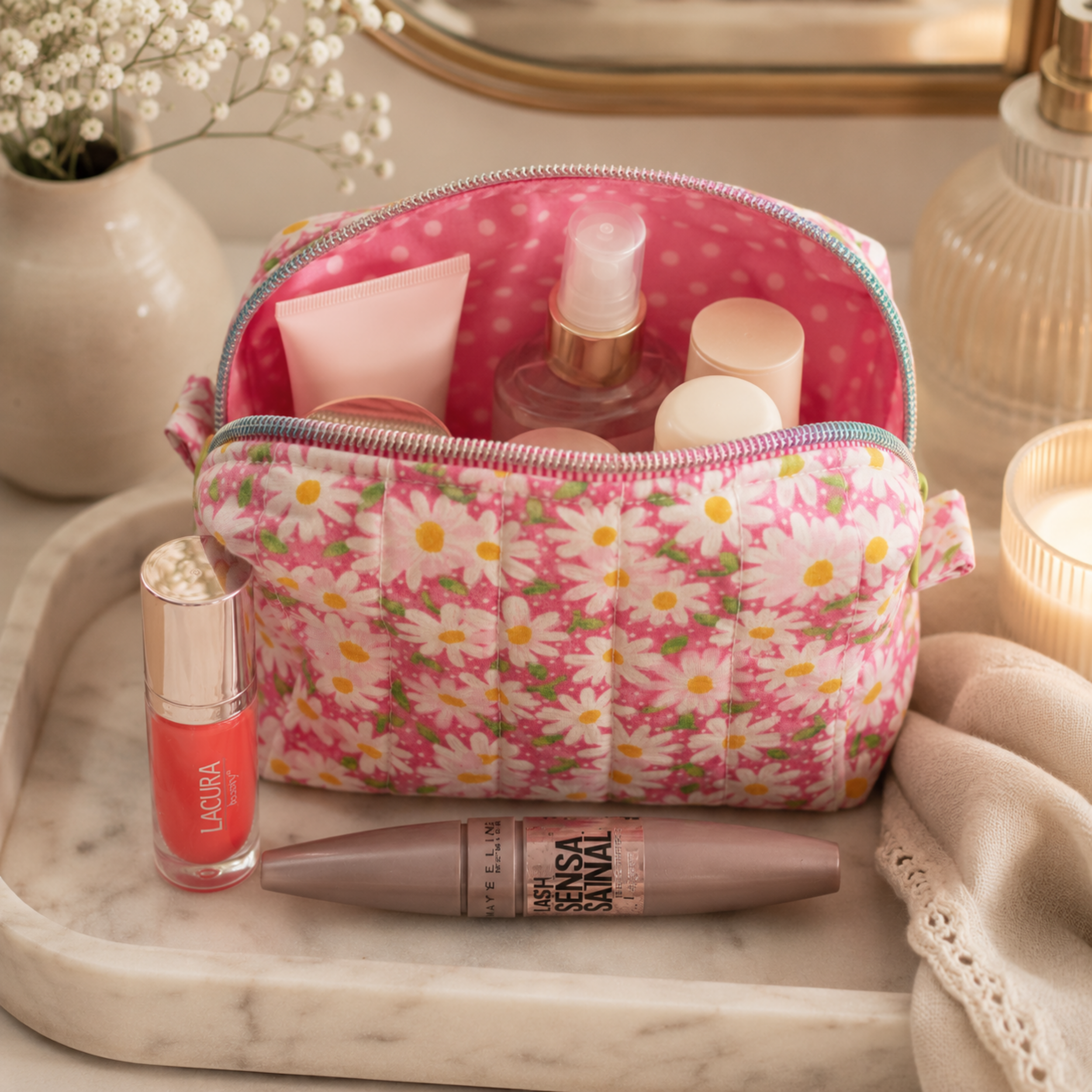 Daisy Pop Makeup Bag