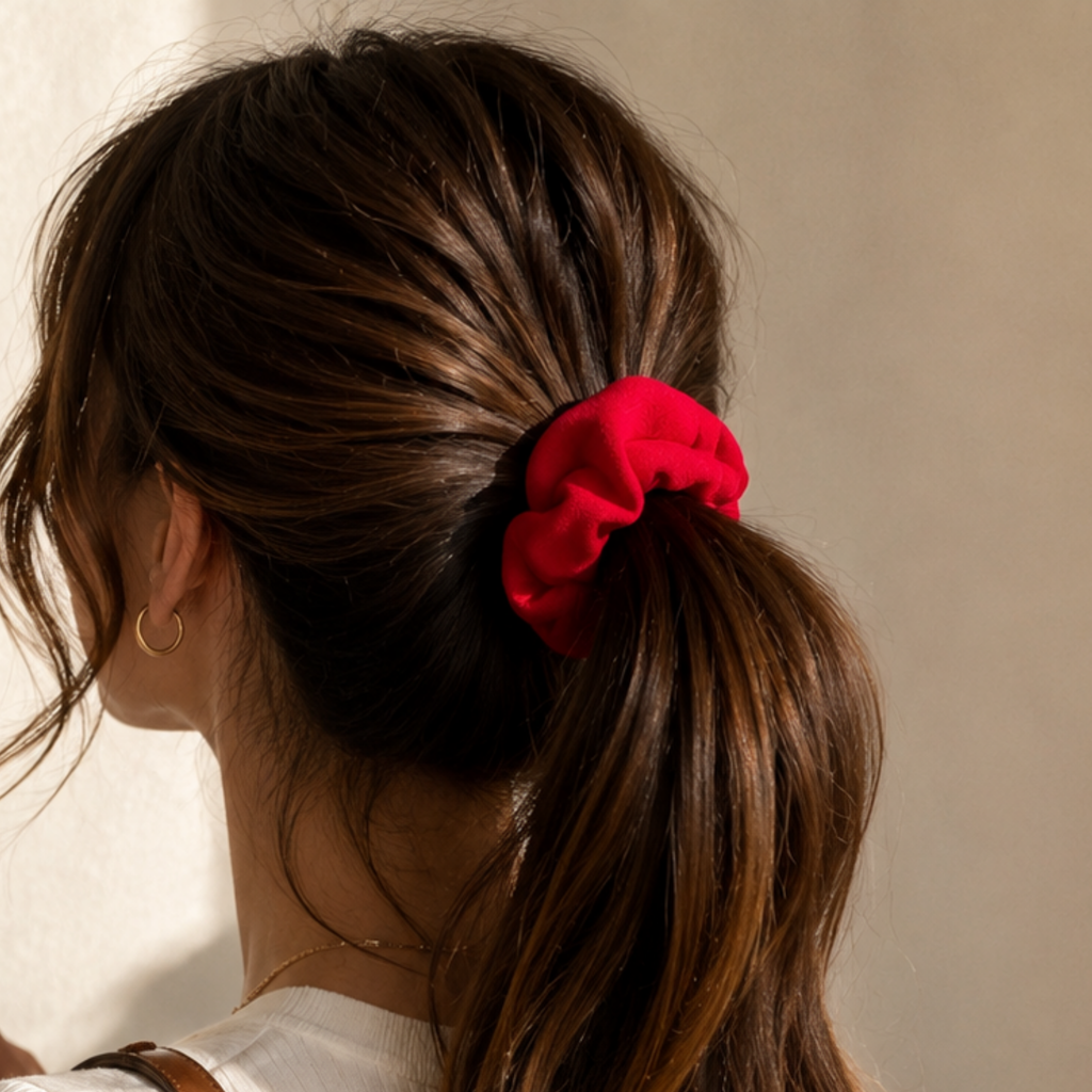 Crimson Flame Scrunchie