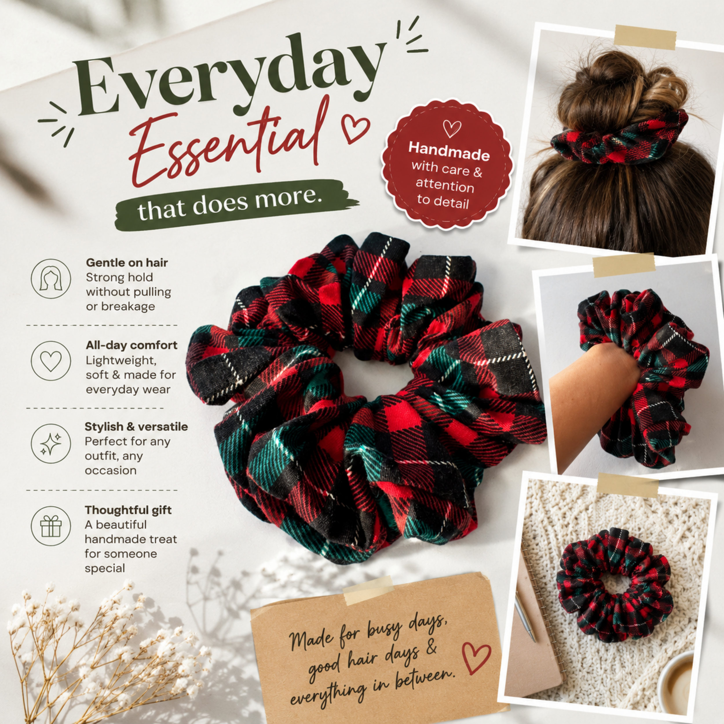 Timeless Tartan Scrunchie