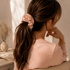Gilded Blush Satin Scrunchie