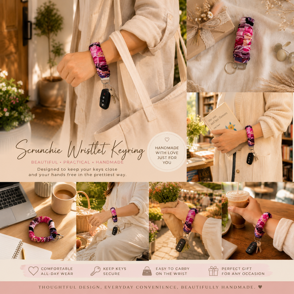 Wild Bloom Wristlet Keychain