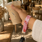 Sunset Bloom Wristlet Keychain