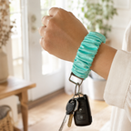 Frosted Bloom Wristlet Keychain