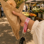 Sunset Bloom Wristlet Keychain