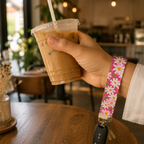 Daisy Pop – Handmade Fabric Wristlet Keychain