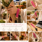 Pink Gold Flake Wristlet Keychain