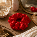 Crimson Bloom Scrunchie