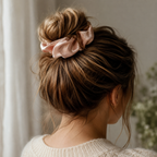 Pink Blush Satin Scrunchie