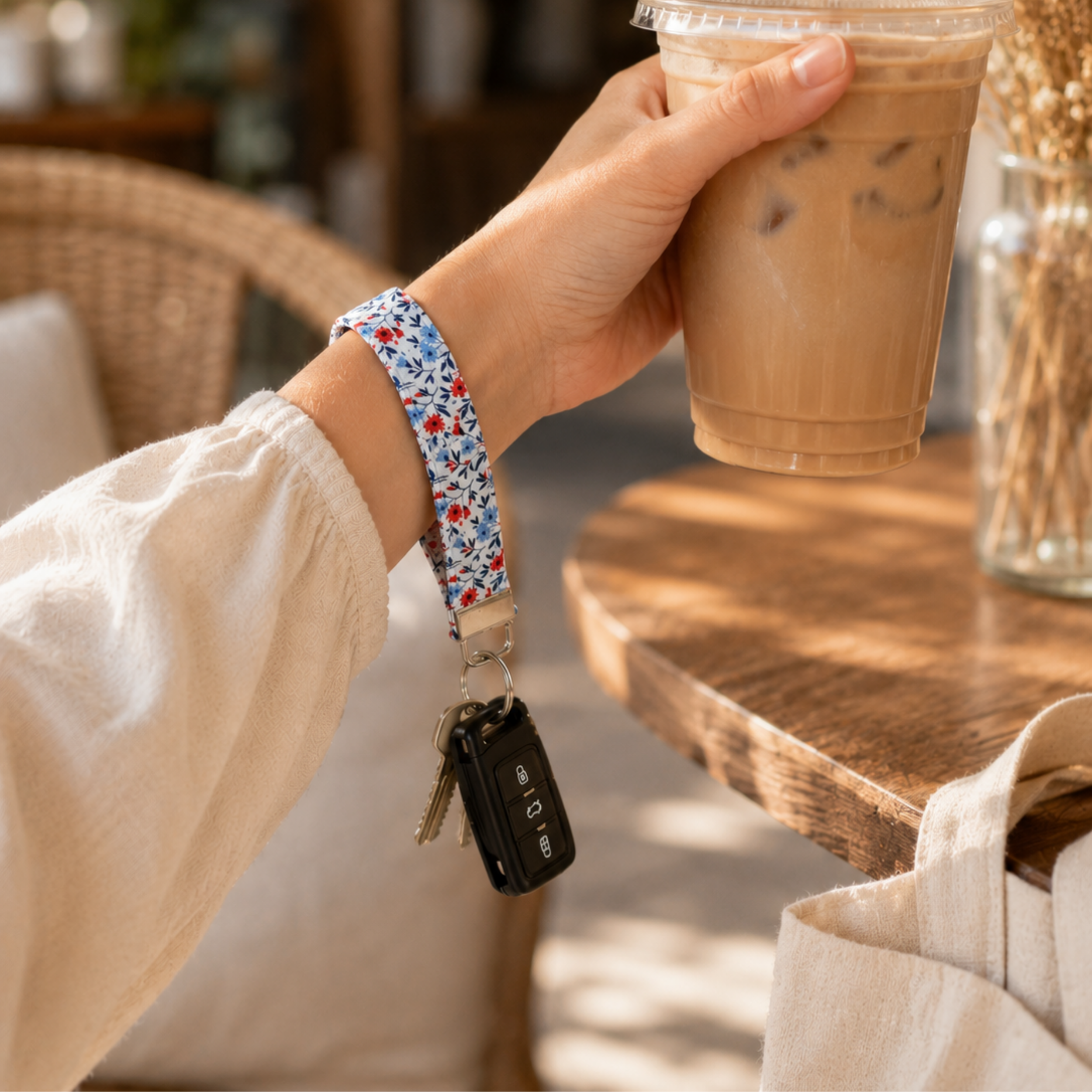 Pocketful of Posies Wristlet Keychain
