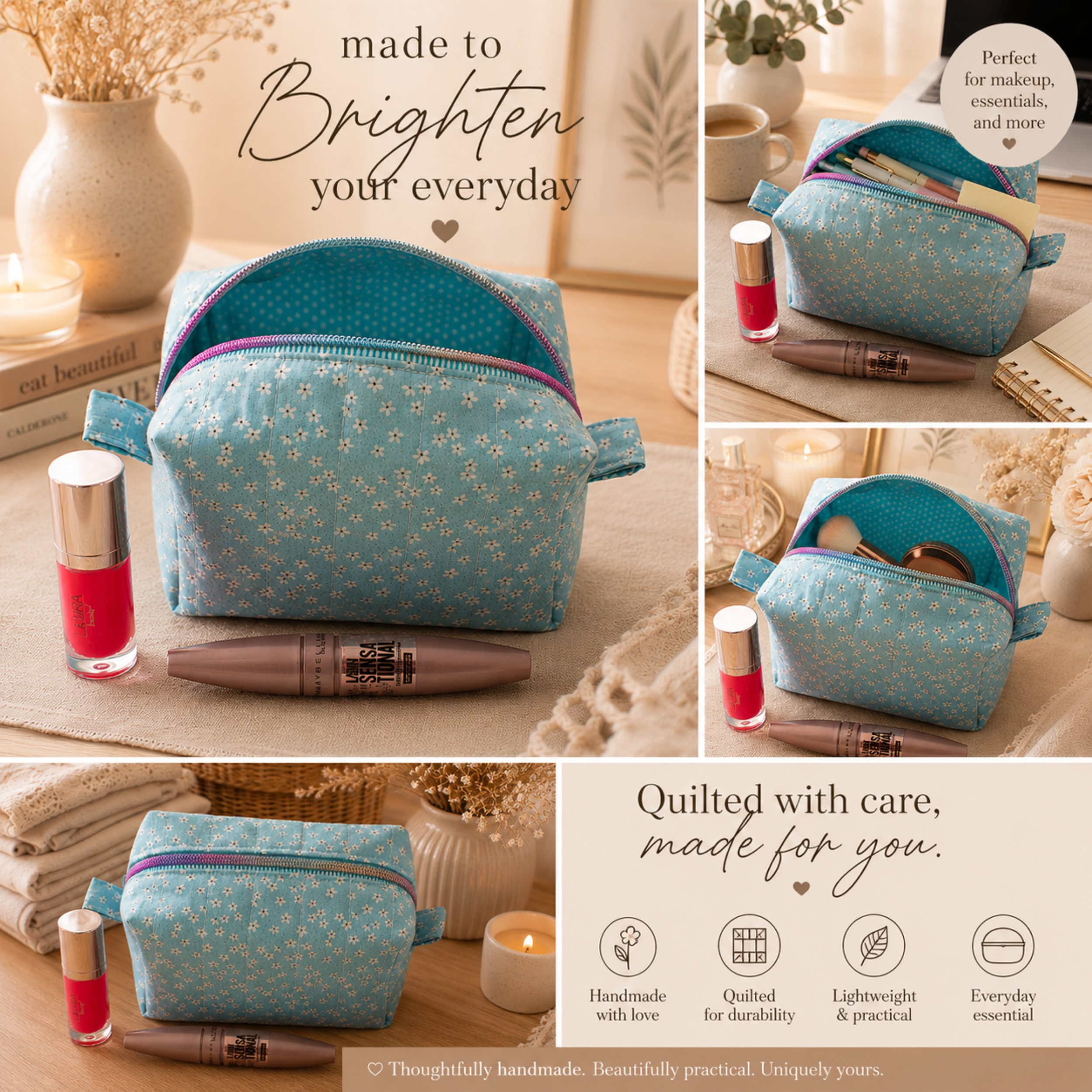 Daisy Daydream Makeup Bag