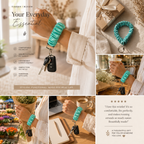 Frosted Bloom Wristlet Keychain