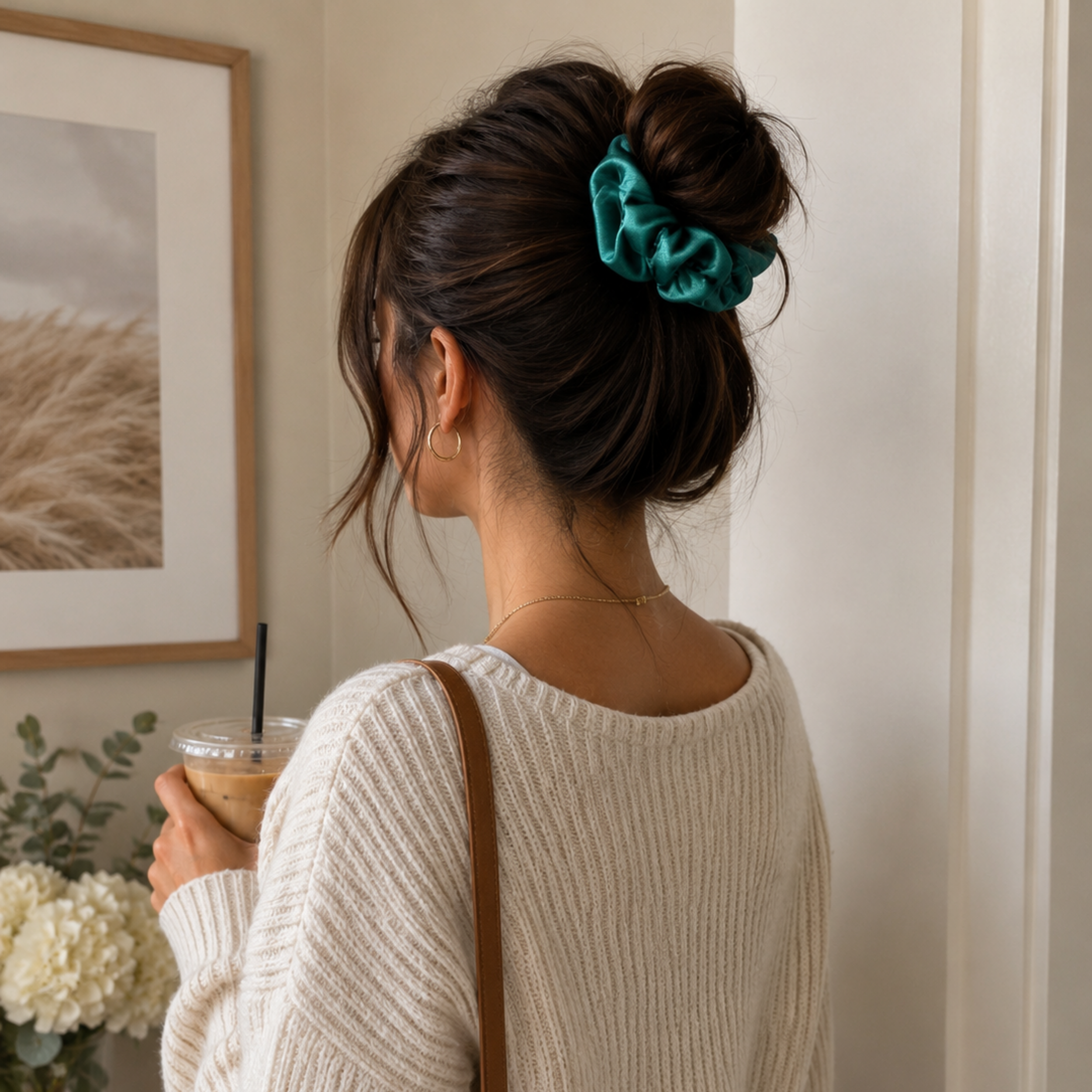 Emerald Luxe Scrunchie