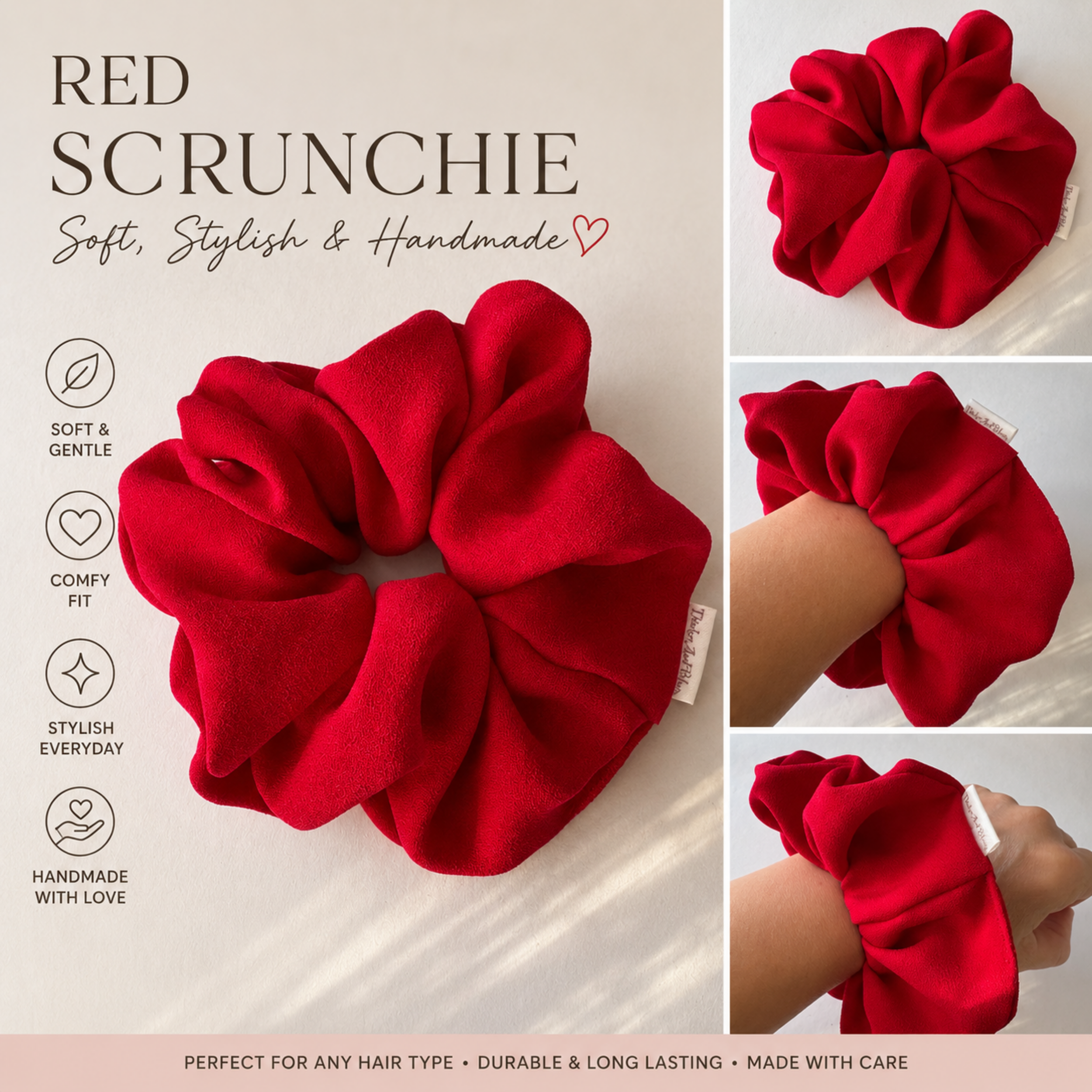 Crimson Flame Scrunchie