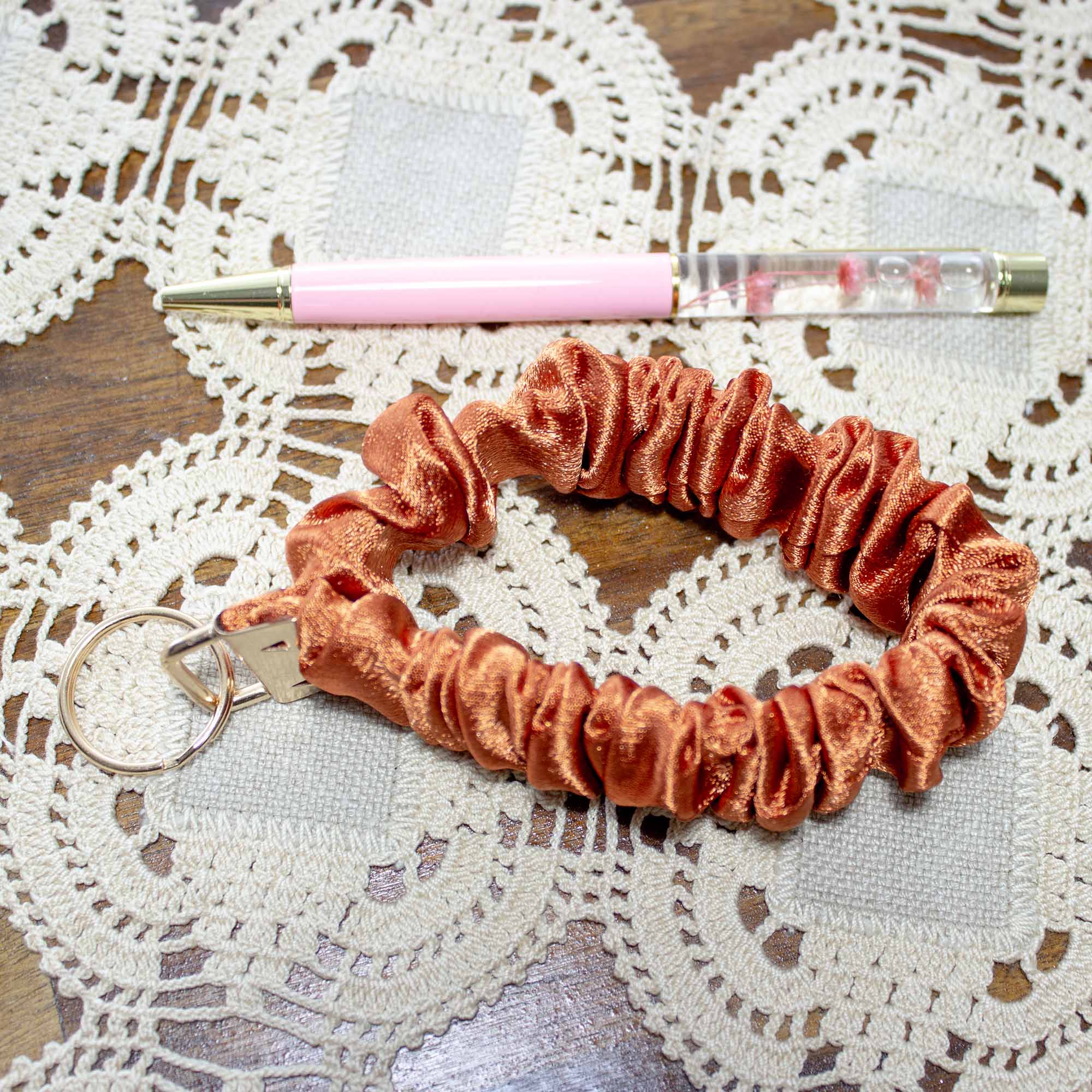 Autumn Ember Satin Scrunchie