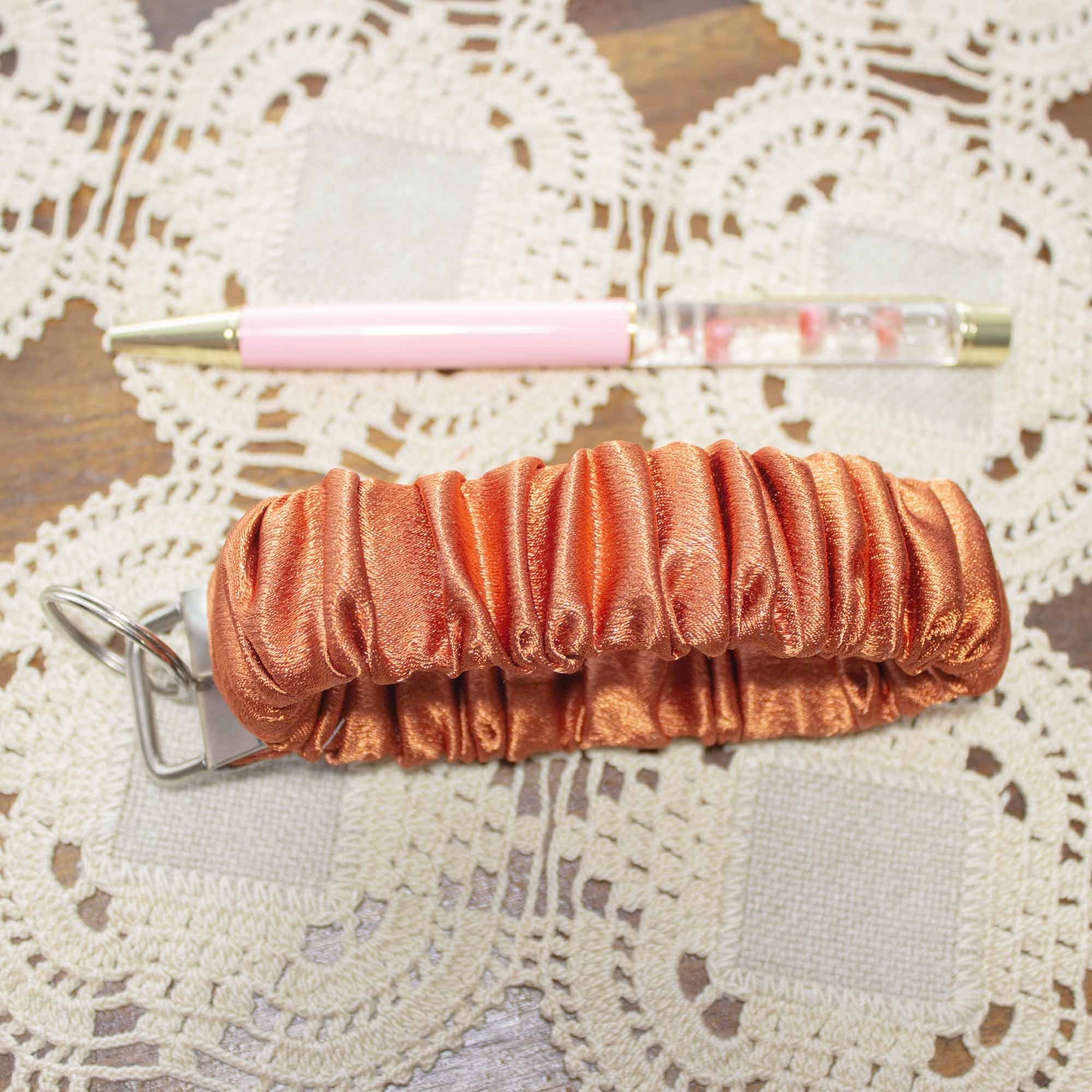 Autumn Ember Satin Scrunchie