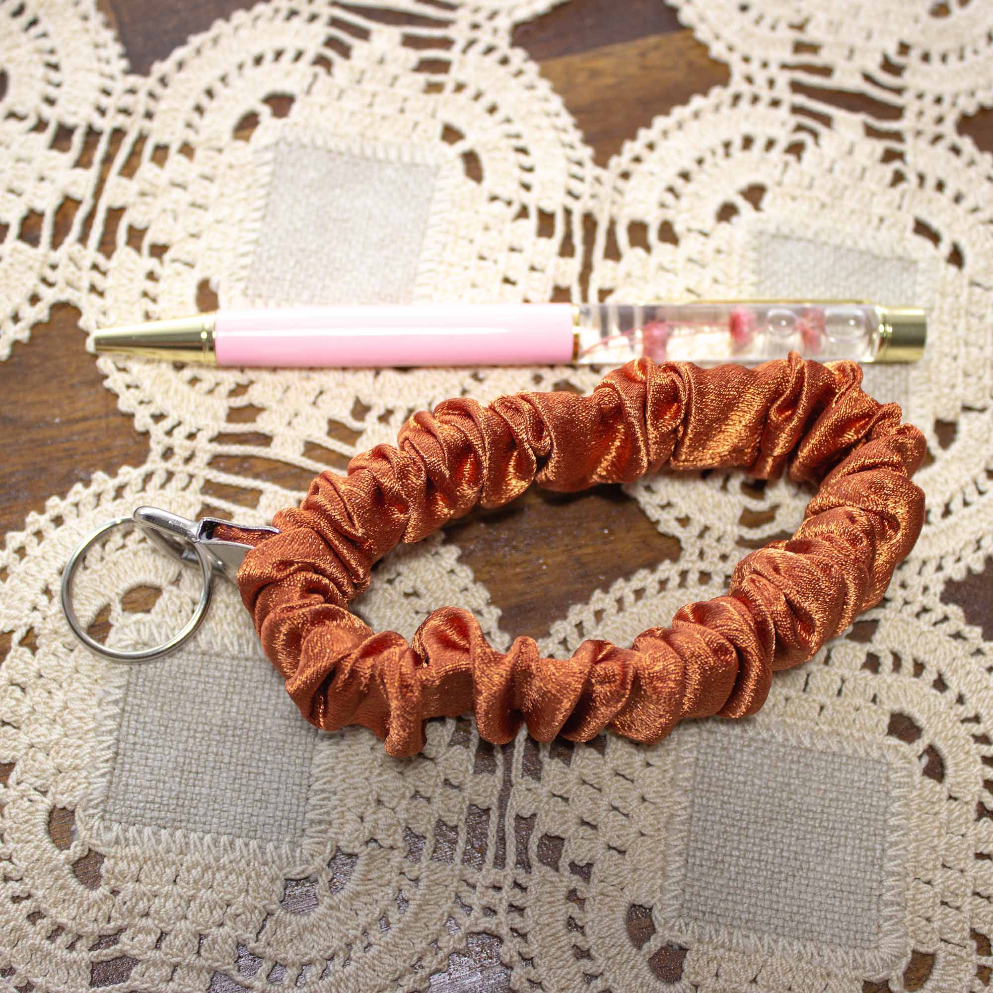 Autumn Ember Satin Scrunchie