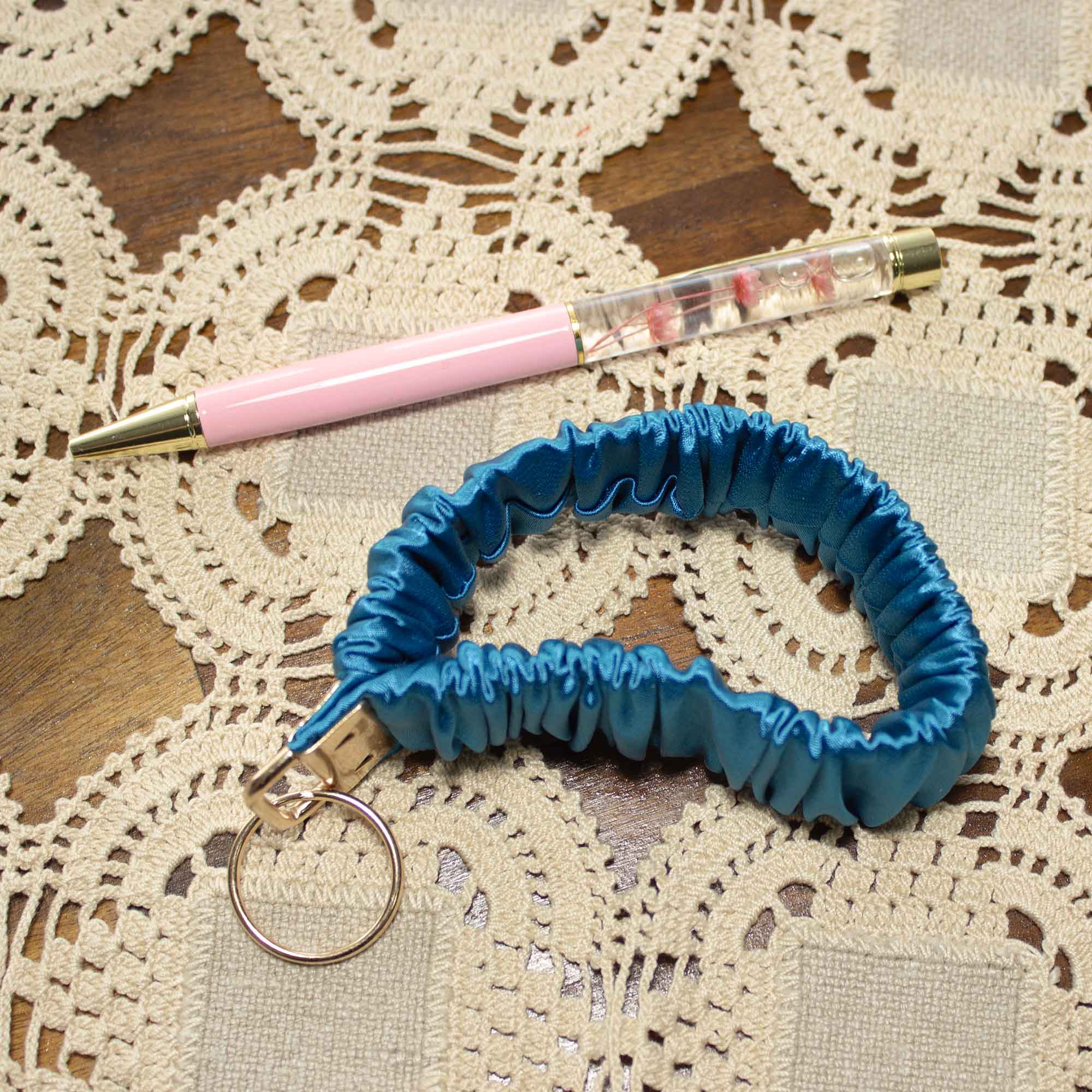 Blue Lagoon Scrunchie Wristlet