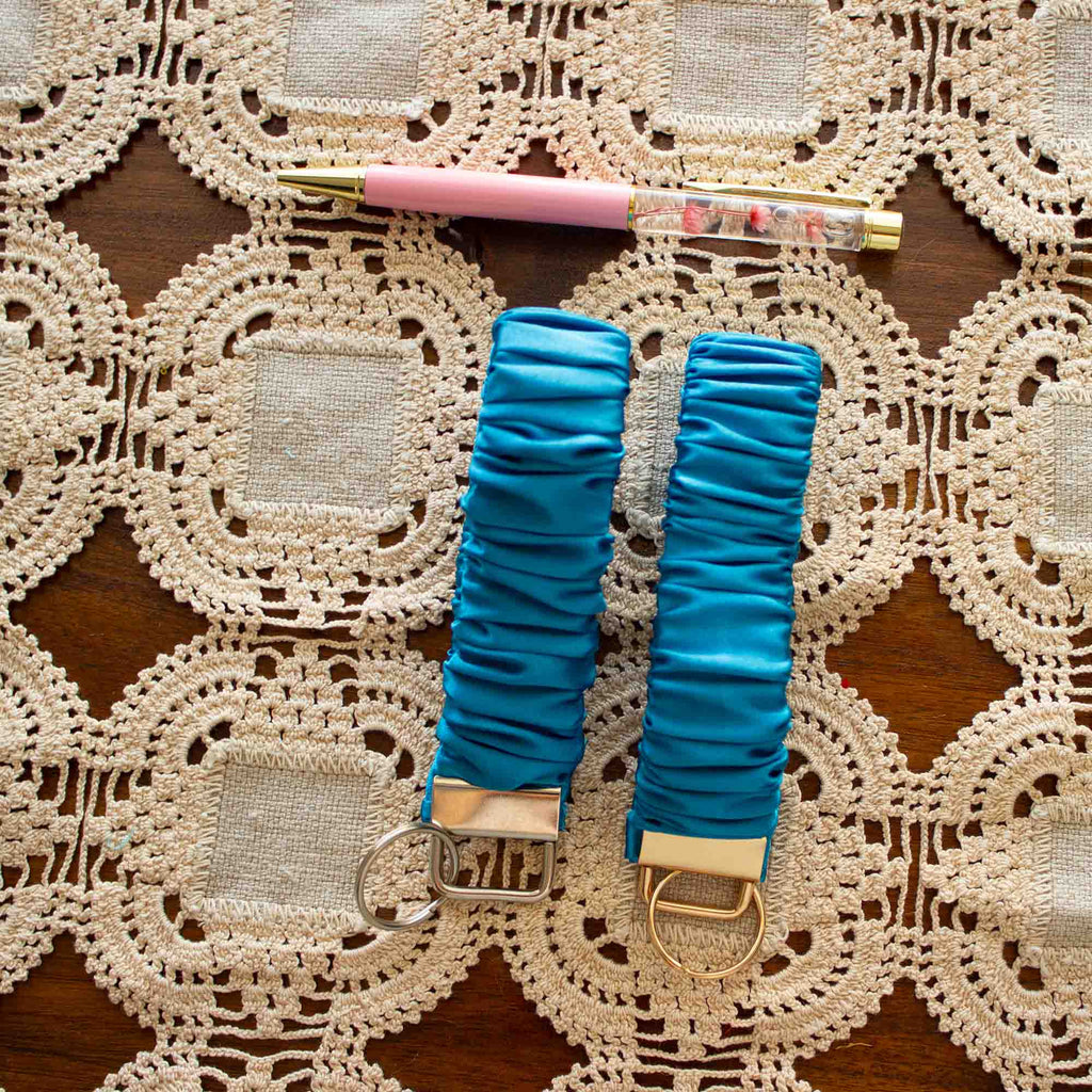 Blue Lagoon Scrunchie Wristlet