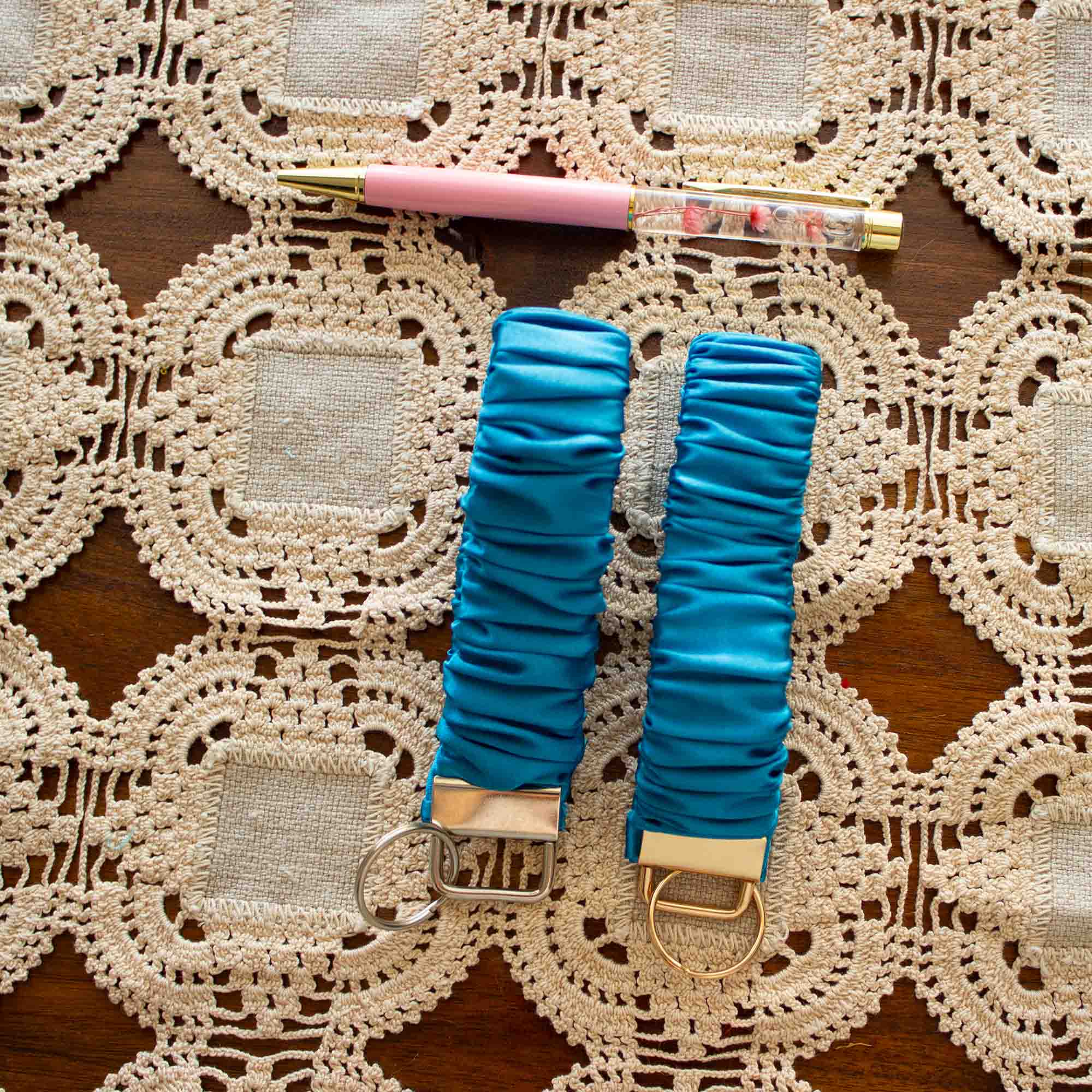 Blue Lagoon Scrunchie Wristlet