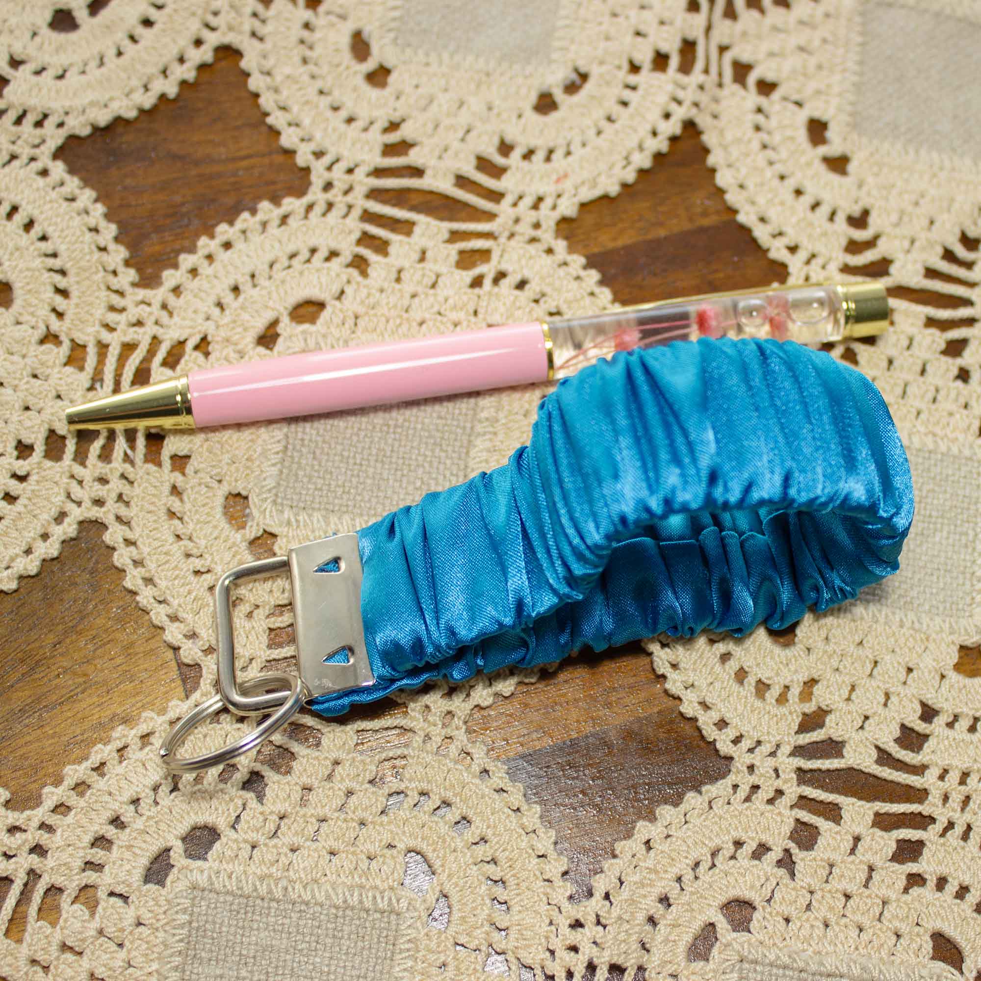 Blue Lagoon Scrunchie Wristlet