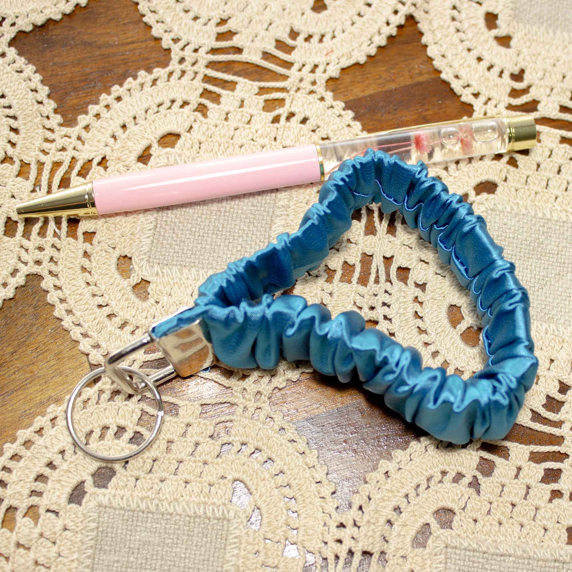 Blue Lagoon Scrunchie Wristlet