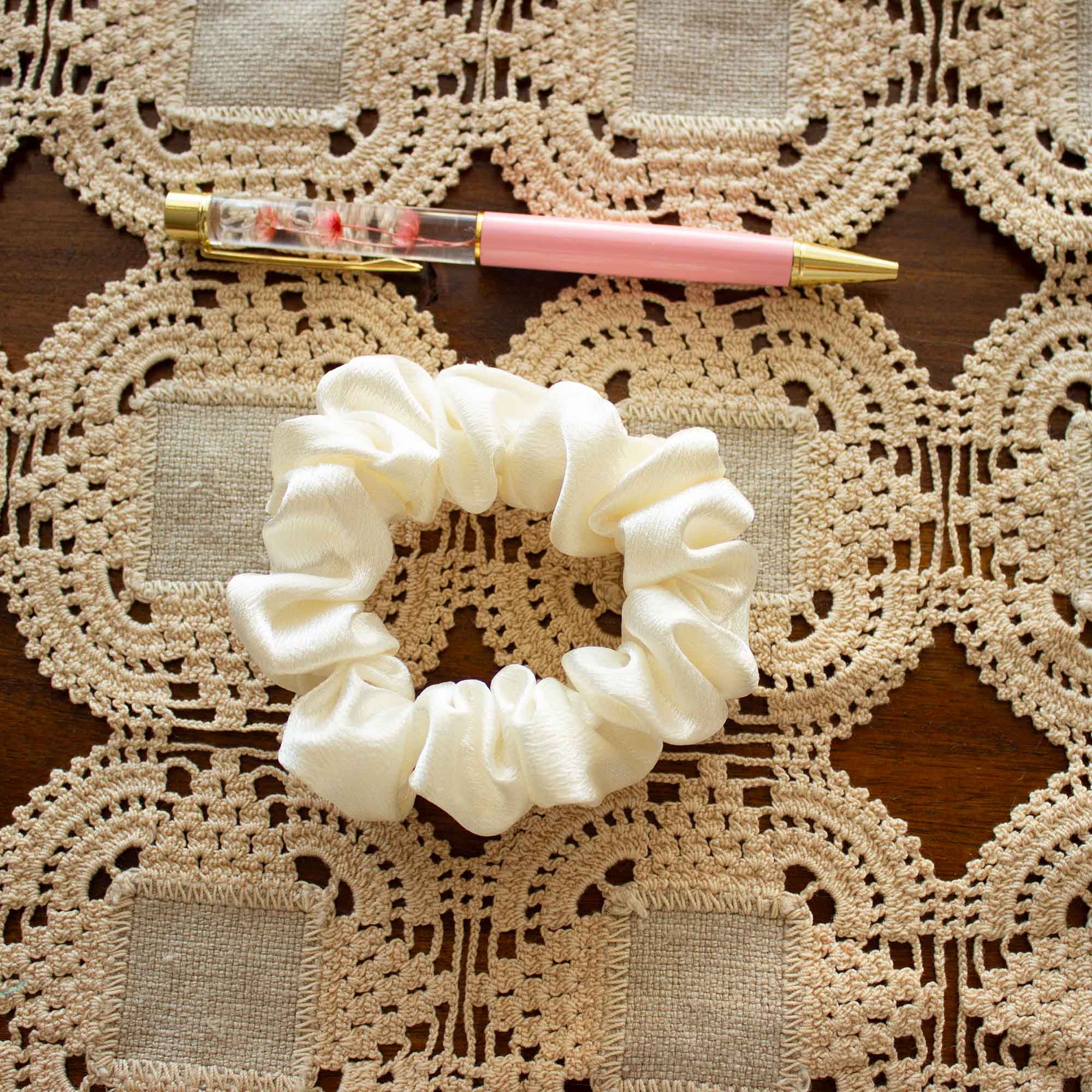 Buttercream Bloom Scrunchie