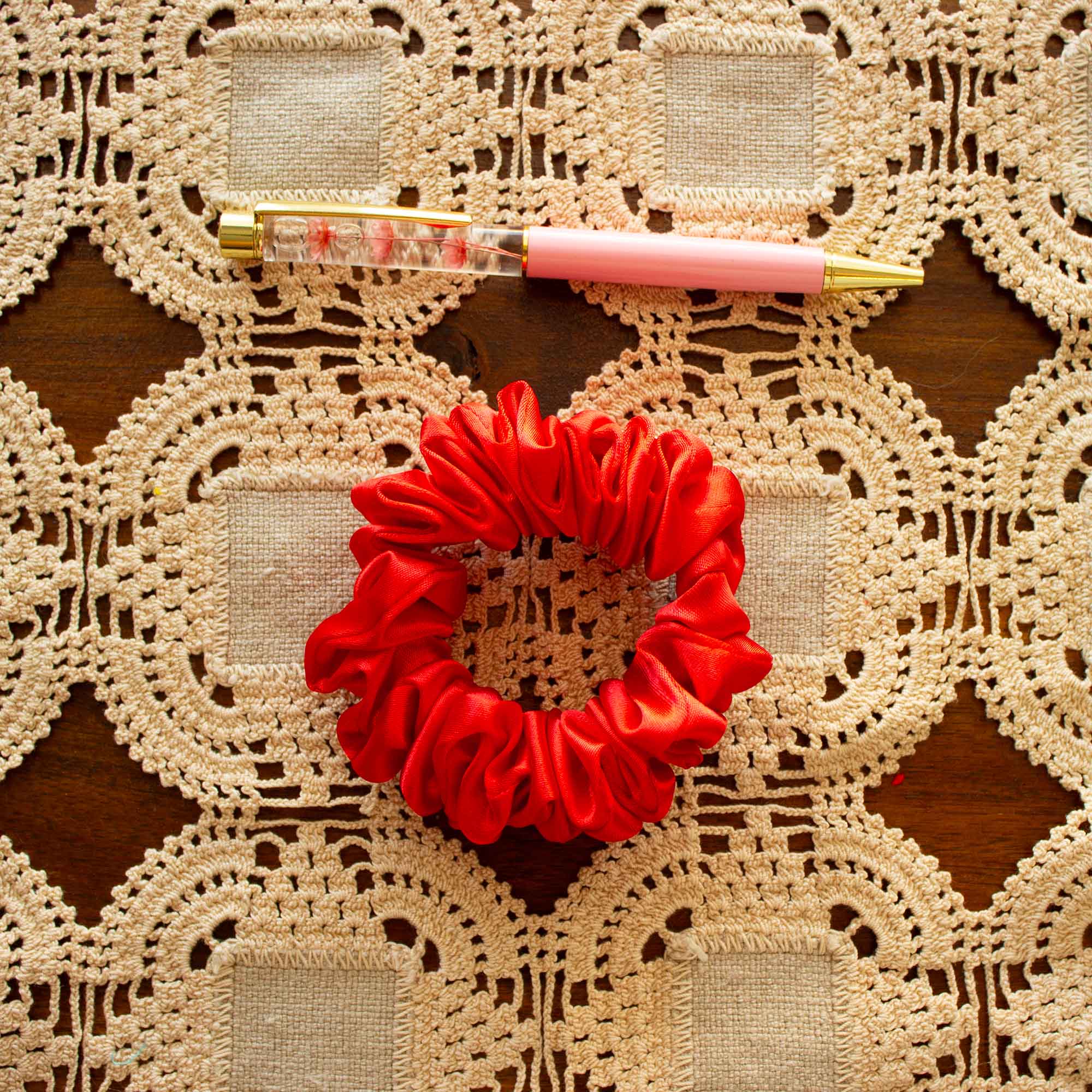 Scarlet Luxe Scrunchie