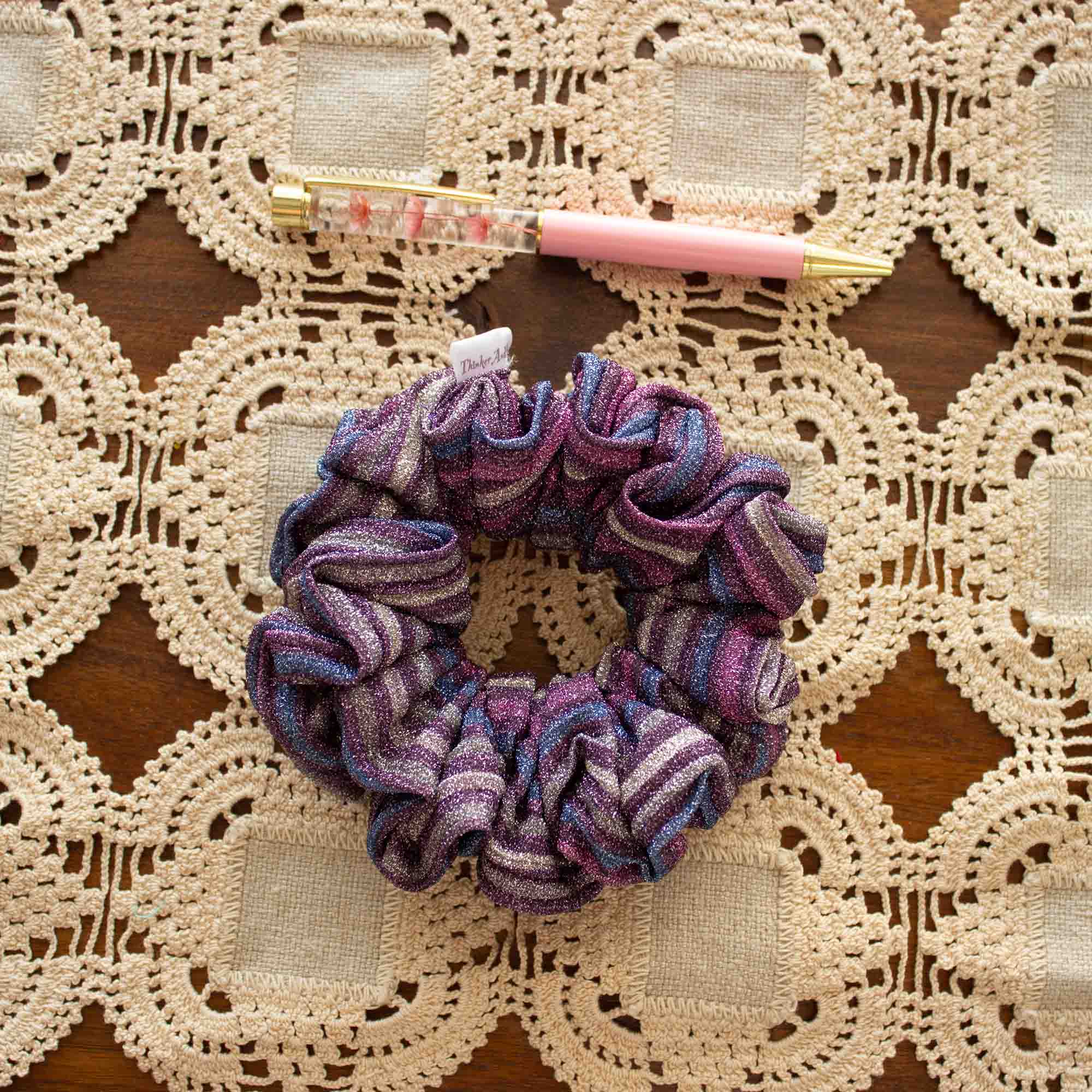 Cosmic Plum Scrunchie - Large or Mini