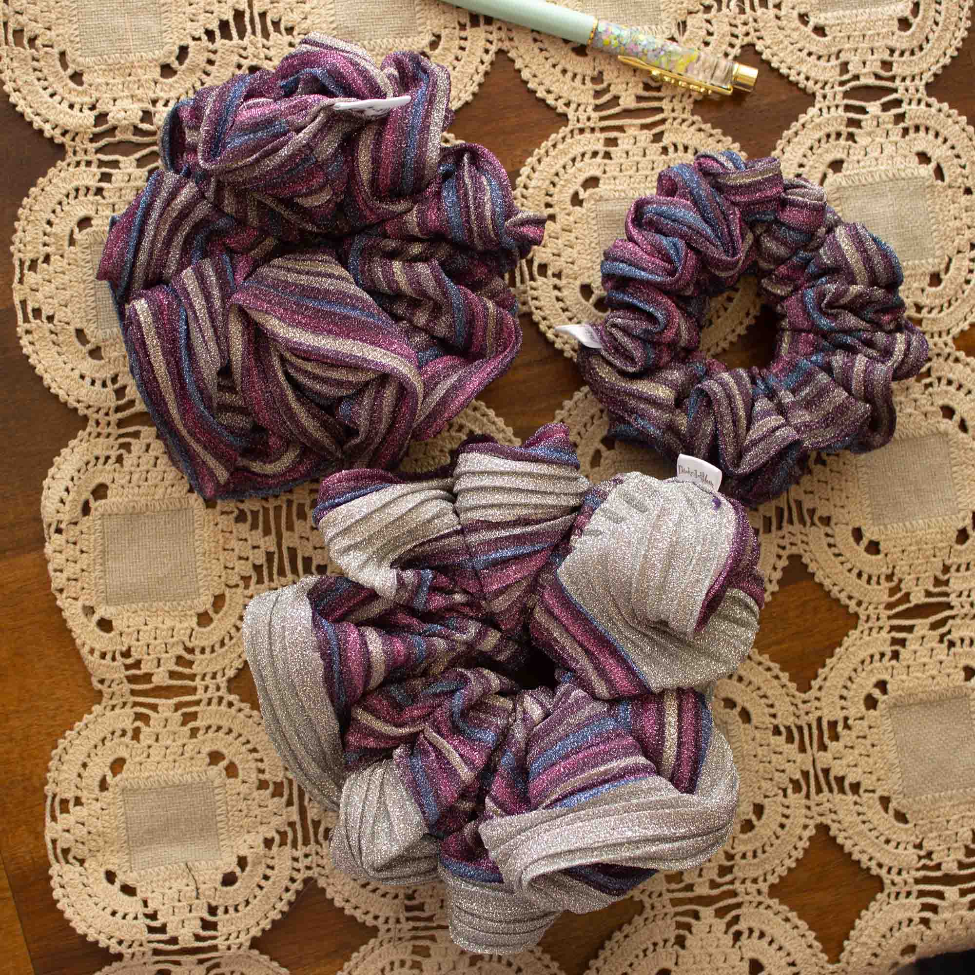 Cosmic Plum Scrunchie - Large or Mini