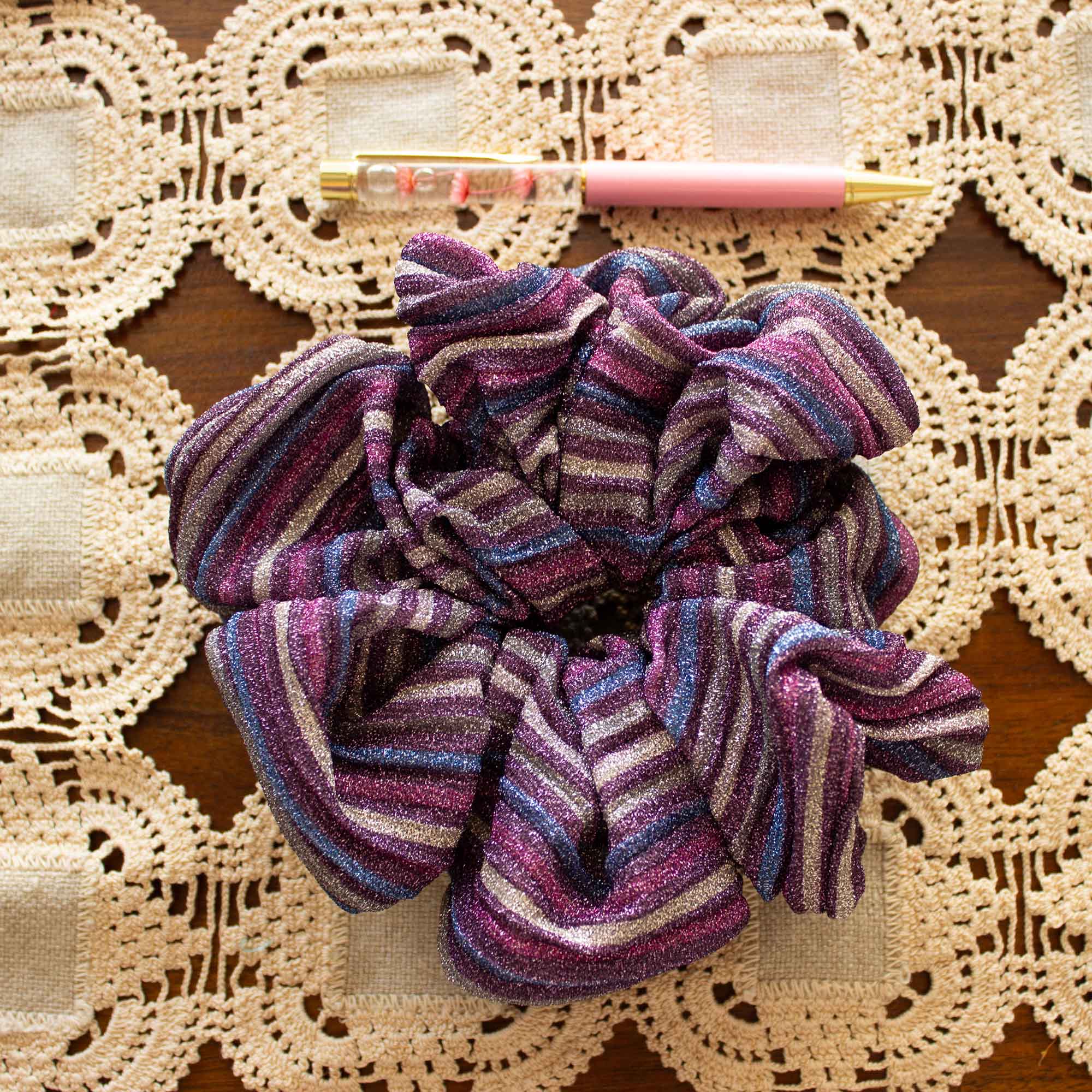 Cosmic Plum Scrunchie - Large or Mini