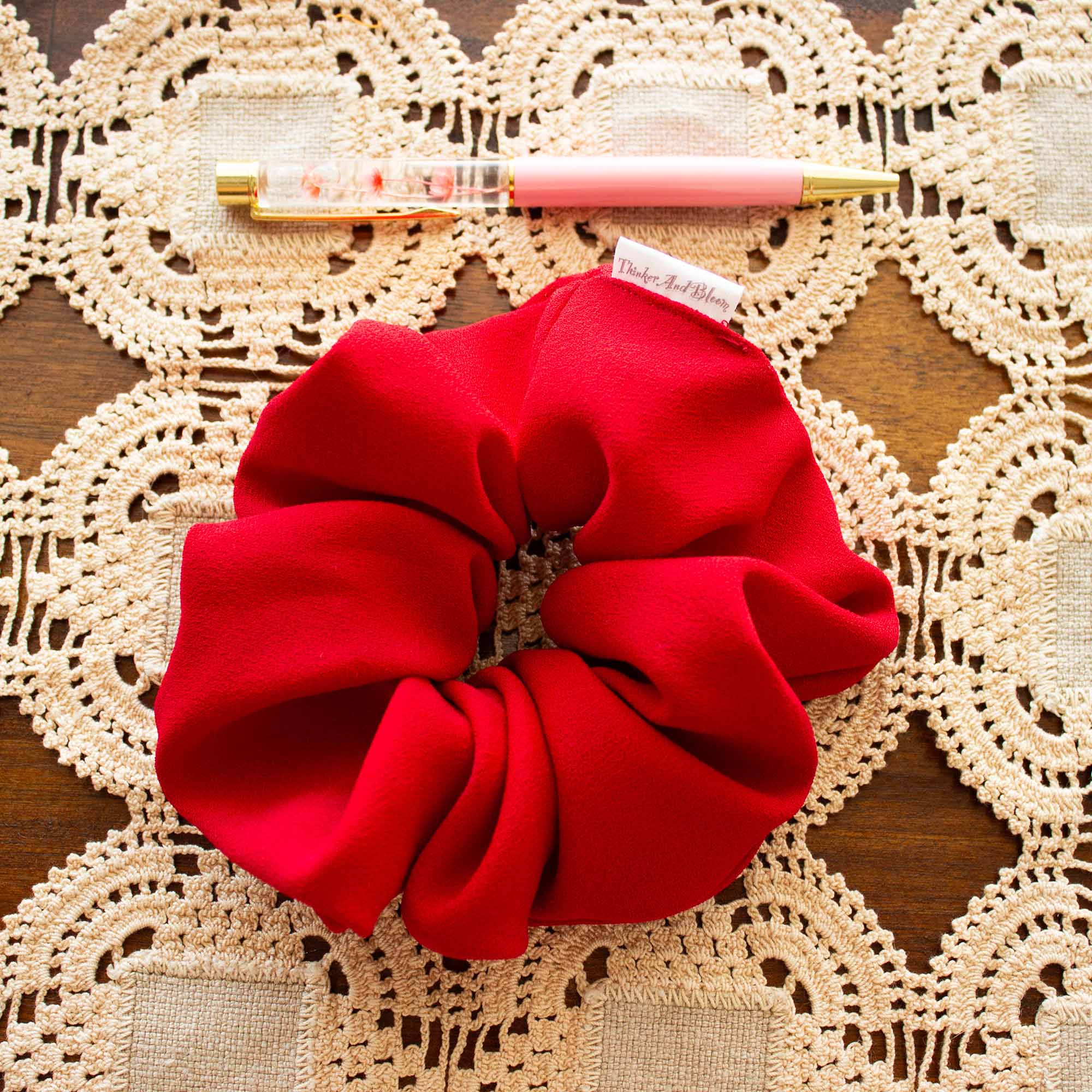 Crimson Flame Scrunchie