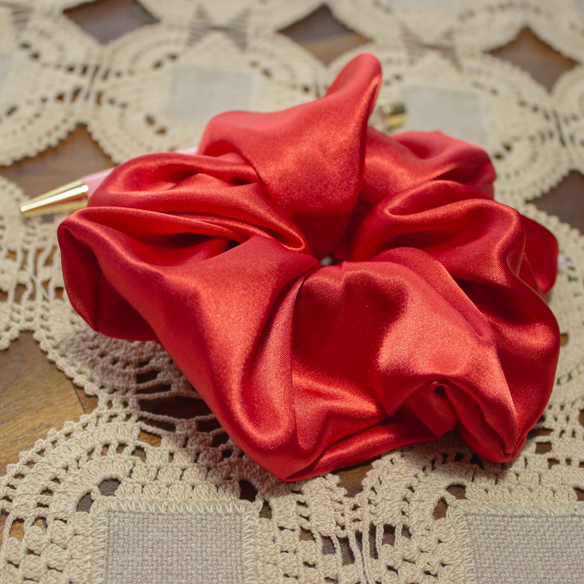 Crimson Kiss Scrunchie