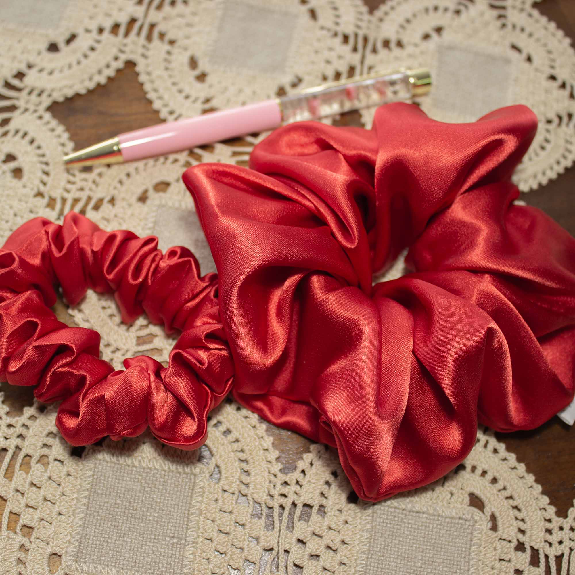 Crimson Kiss Scrunchie