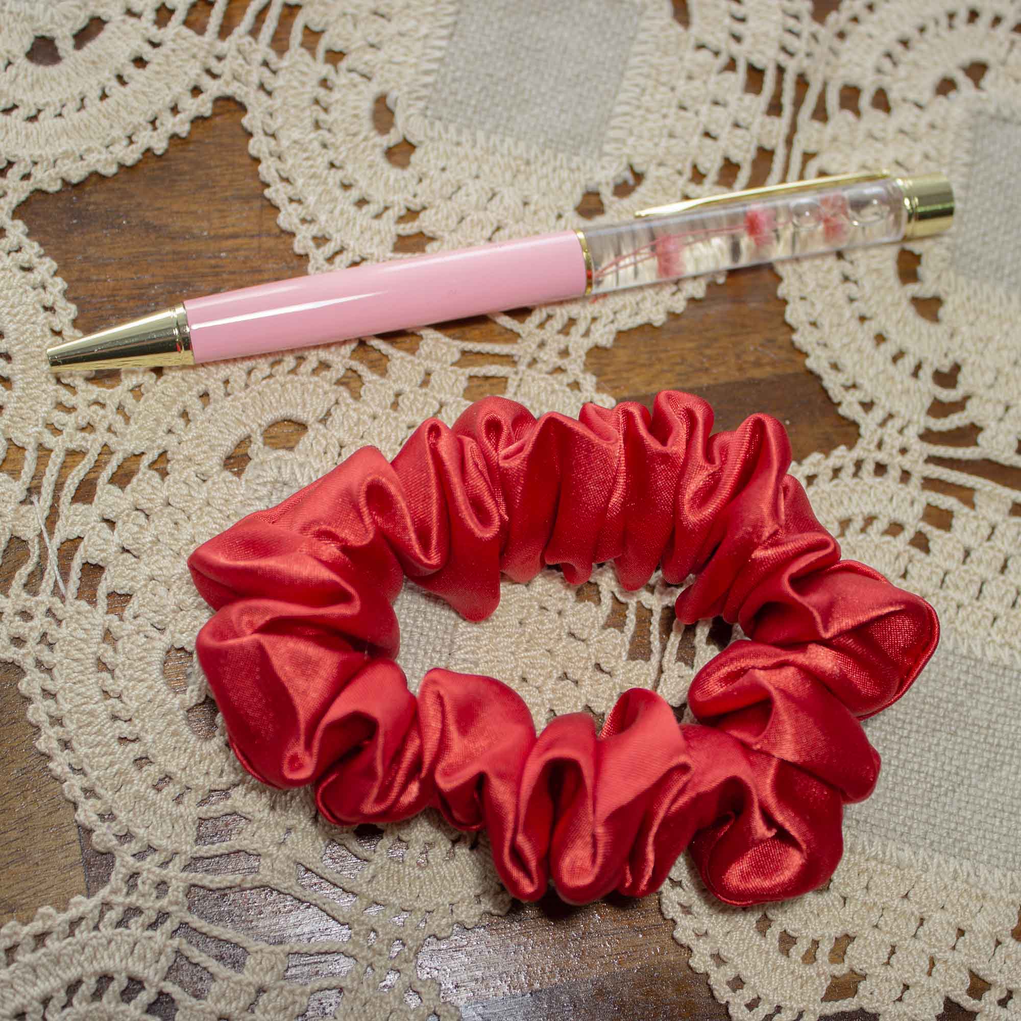 Crimson Kiss Scrunchie