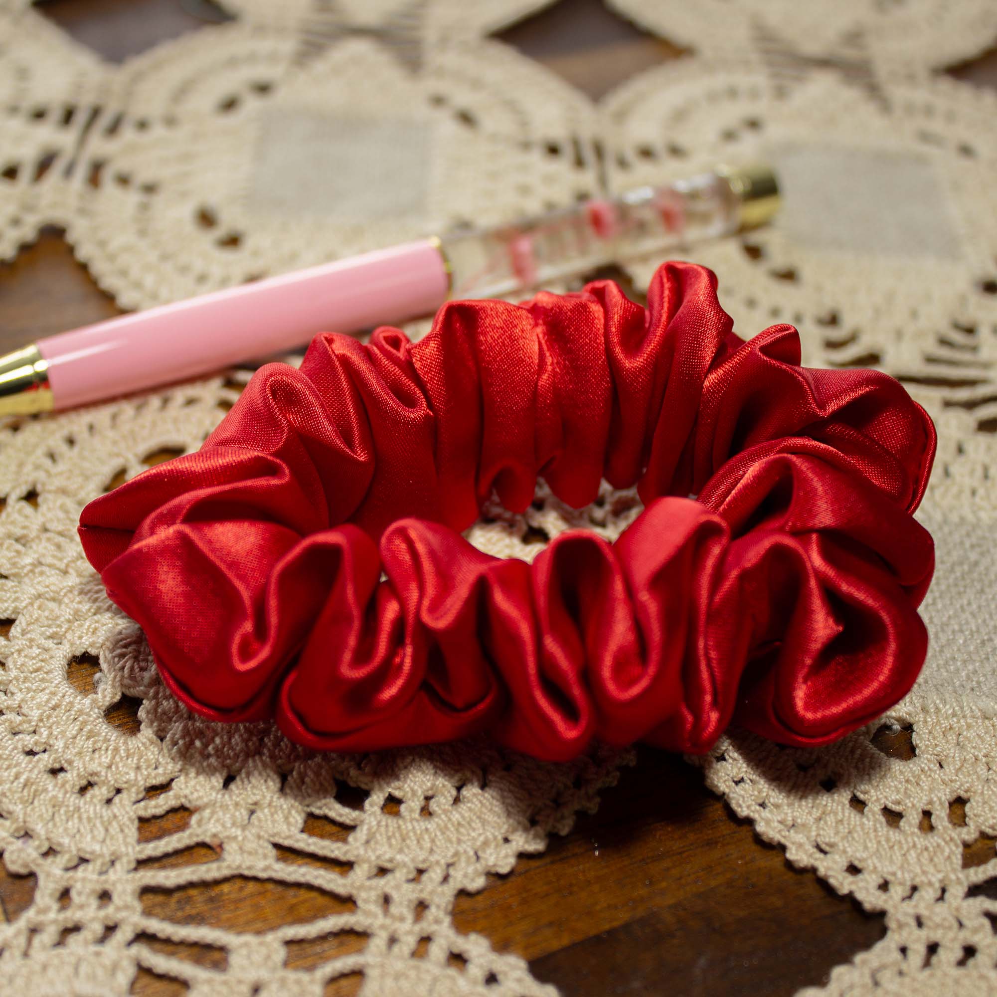 Crimson Kiss Scrunchie