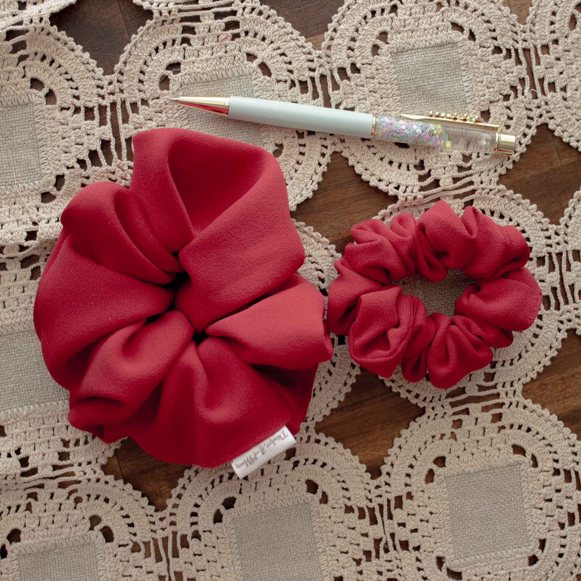 Crimson Flame Scrunchie