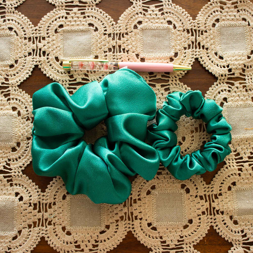 Emerald Whirl Scrunchie