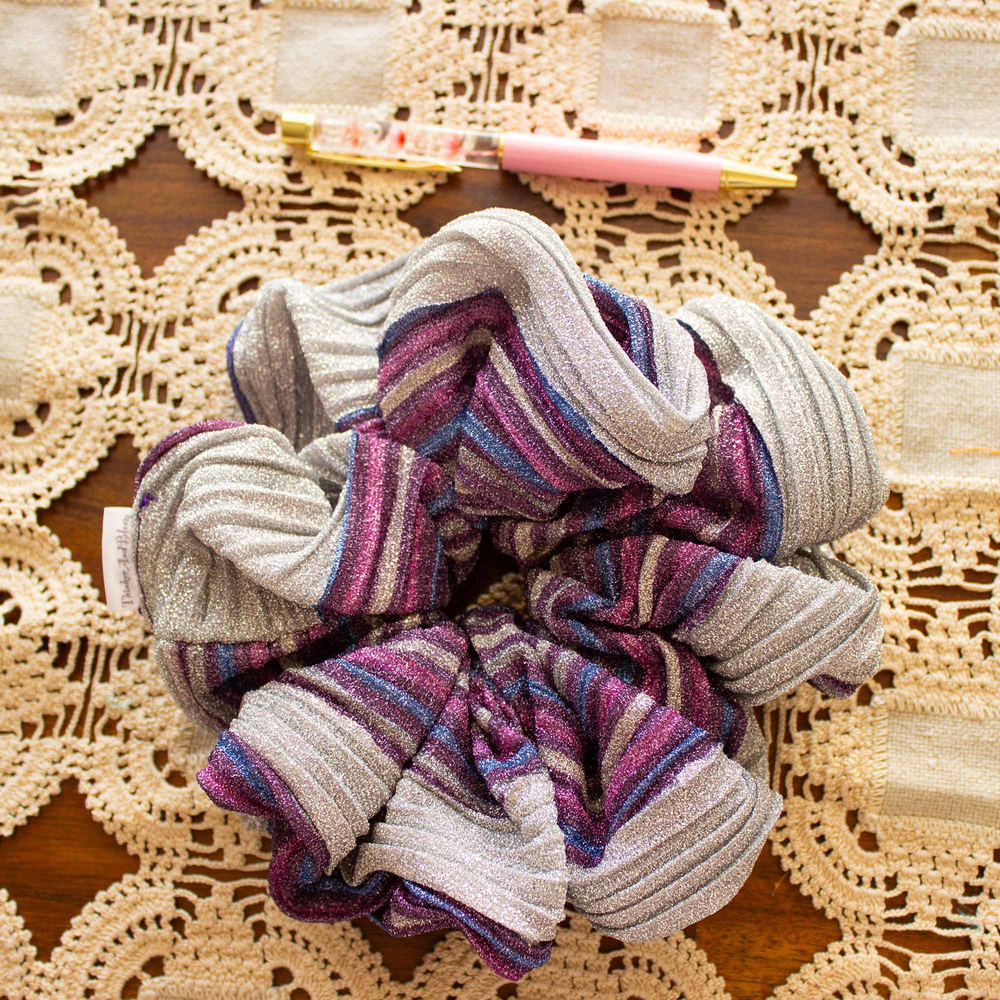 Cosmic Plum Scrunchie - Large or Mini