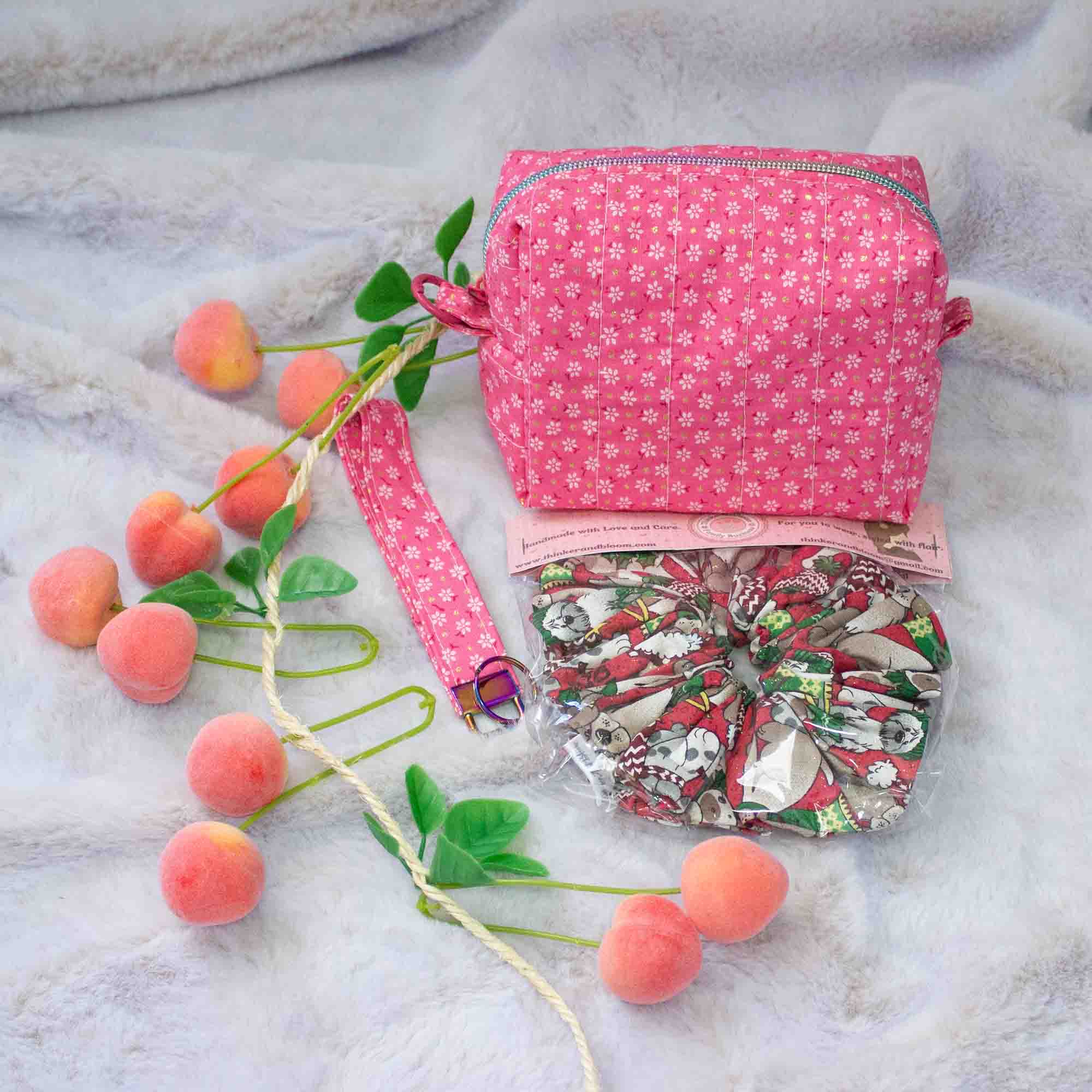 The Bloom & Go Gift Set ✨ - Box Bag Wristlet And Scrunchie