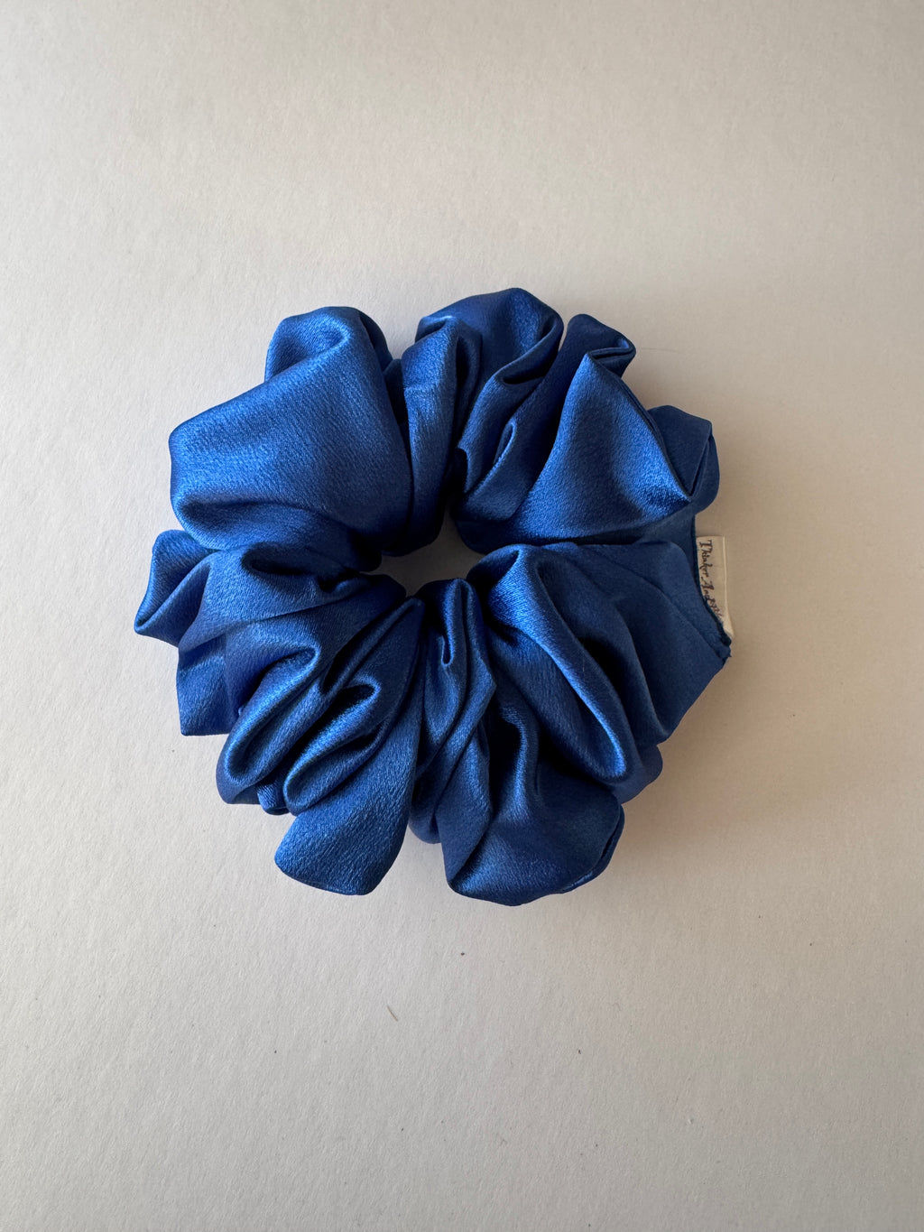 Royal Blue Satin Scrunchie